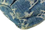 Louis Vuitton Shoulder Bag Monogram Denim Mini Pleaty Blue Cotton — view 7