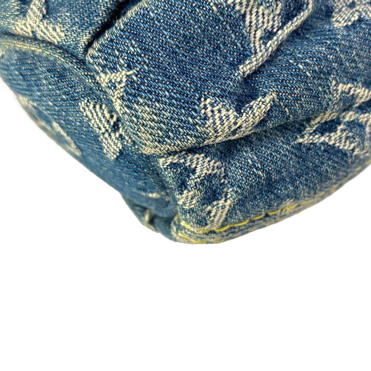 Louis Vuitton Shoulder Bag Monogram Denim Mini Pleaty Blue Cotton — view 7