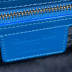 Dior Handbag Lady Bag Blue Leather — view 9