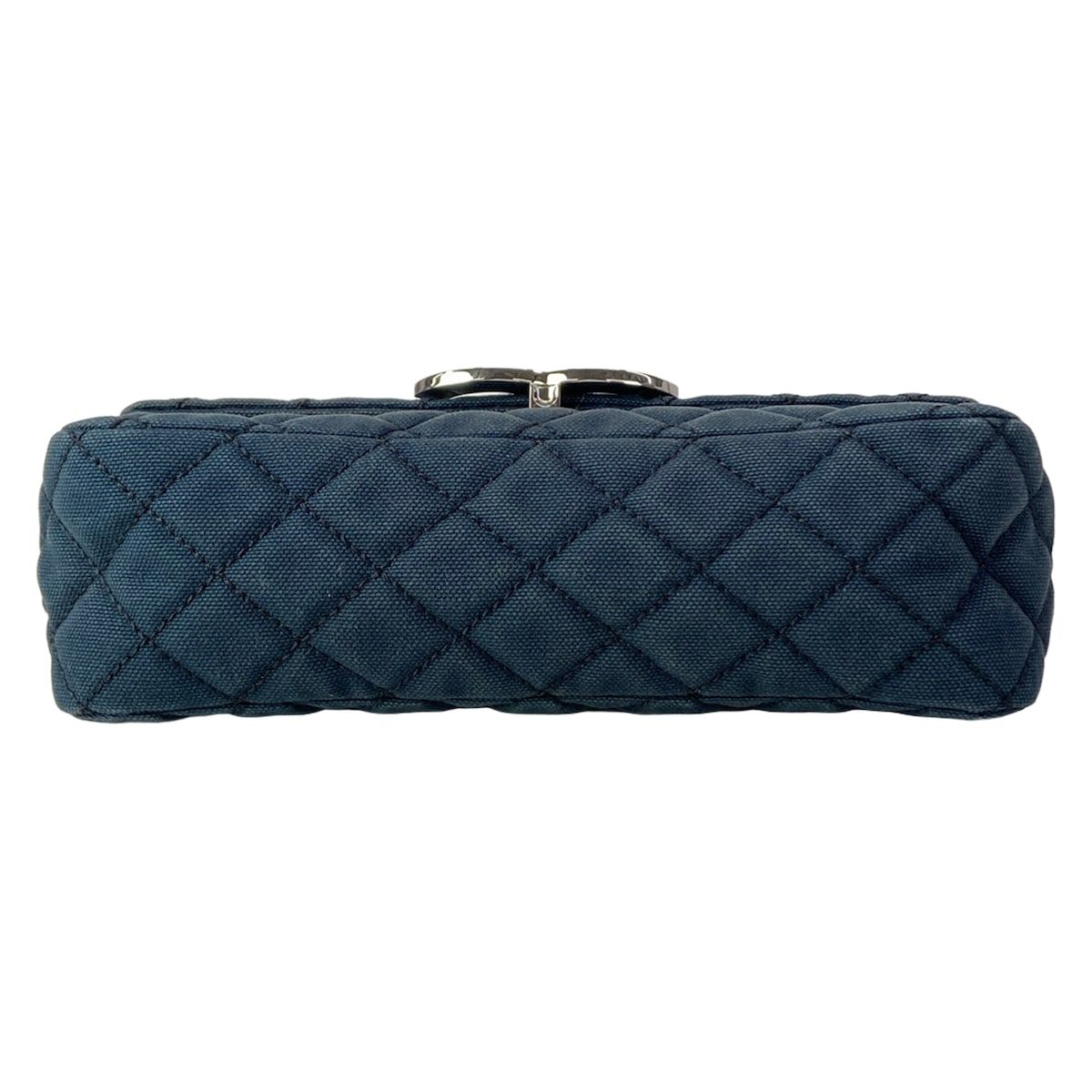 Chanel Shoulder Bag Single Flap Quilted Navy Chain Silver Cruise Line — view 5