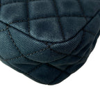 Chanel Shoulder Bag Single Flap Quilted Navy Chain Silver Cruise Line — view 8