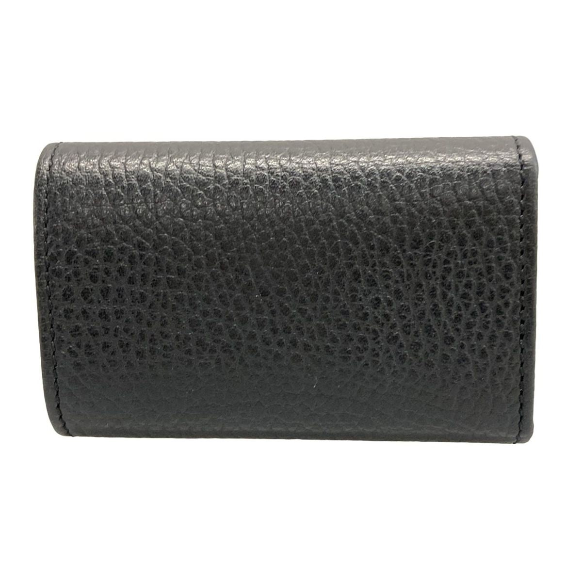 Gucci Key Case GG Marmont Black 6 Hook Leather Key Holder — view 2