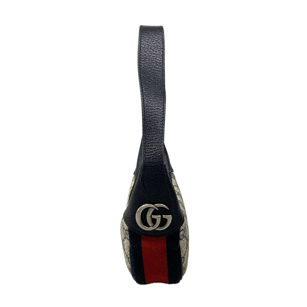Gucci Ophidia GG Mini Bag Navy Ivory Red Leather — view 2