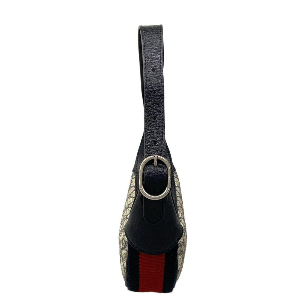 Gucci Ophidia GG Mini Bag Navy Ivory Red Leather — view 4