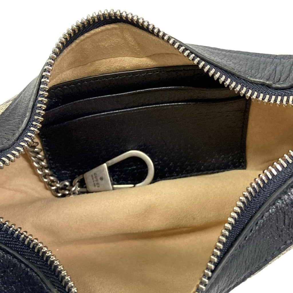 Gucci Ophidia GG Mini Bag Navy Ivory Red Leather — view 7