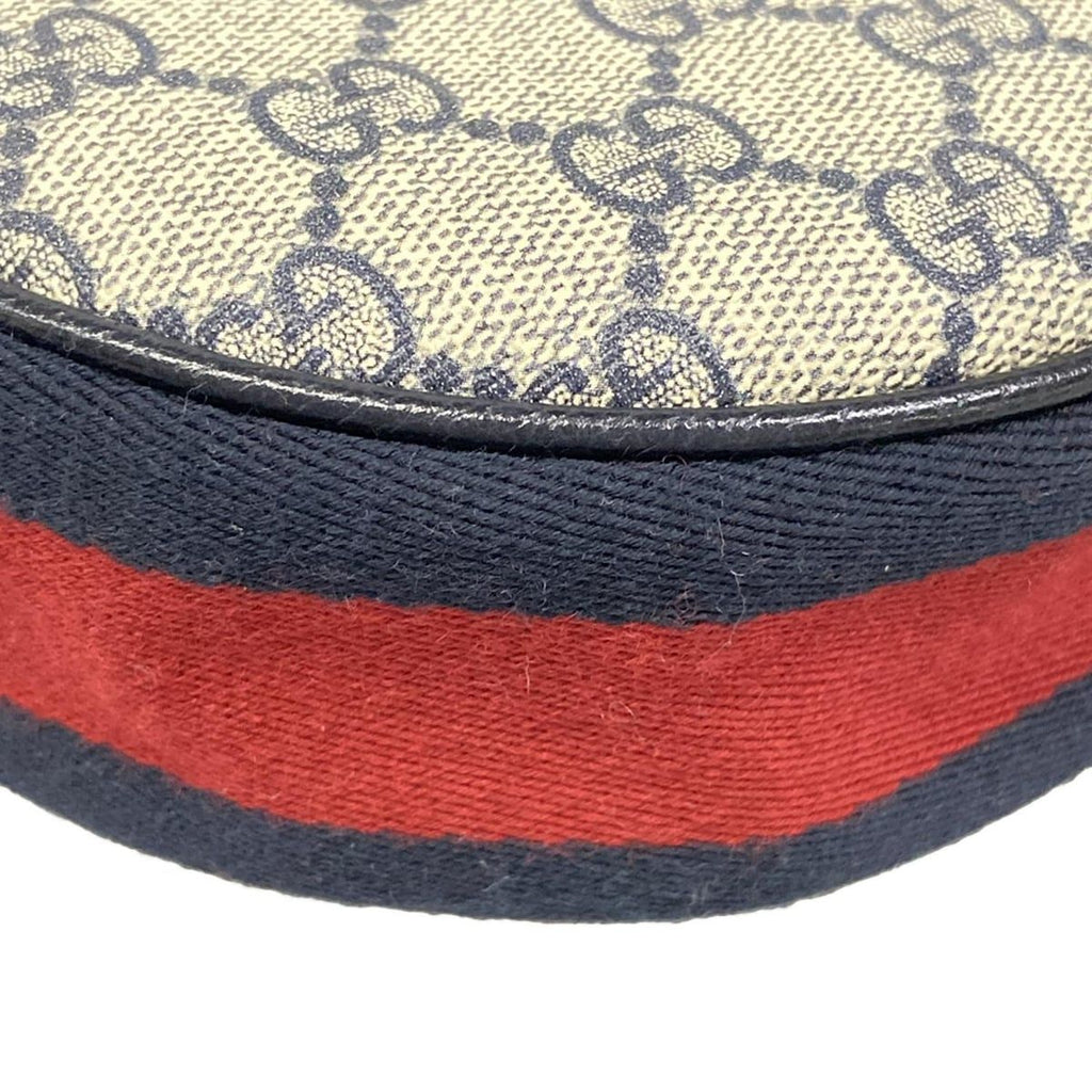 Gucci Ophidia GG Mini Bag Navy Ivory Red Leather — view 6