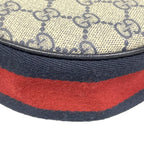 Gucci Ophidia GG Mini Bag Navy Ivory Red Leather — view 6