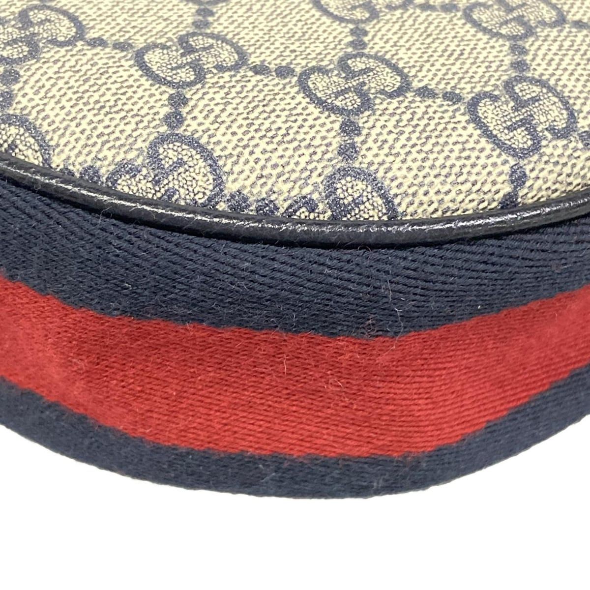 Gucci Ophidia GG Mini Bag Navy Ivory Red Leather — view 6