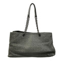Bottega Veneta Tote Intrecciato Dark Gray Leather