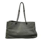 Bottega Veneta Tote Intrecciato Dark Gray Leather