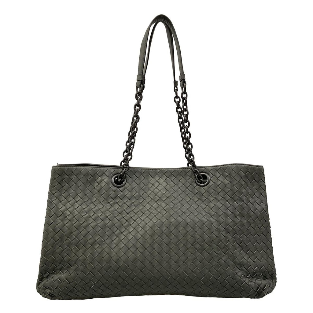 Bottega Veneta Tote Intrecciato Dark Gray Leather — view 3