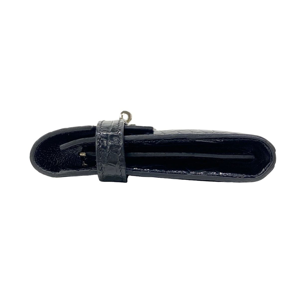 Hermes Wallet Kelly Long Black Silver — view 9