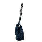 Chanel Shoulder Bag Quilted Cruise Line Dark Navy Chain Silver — view 4
