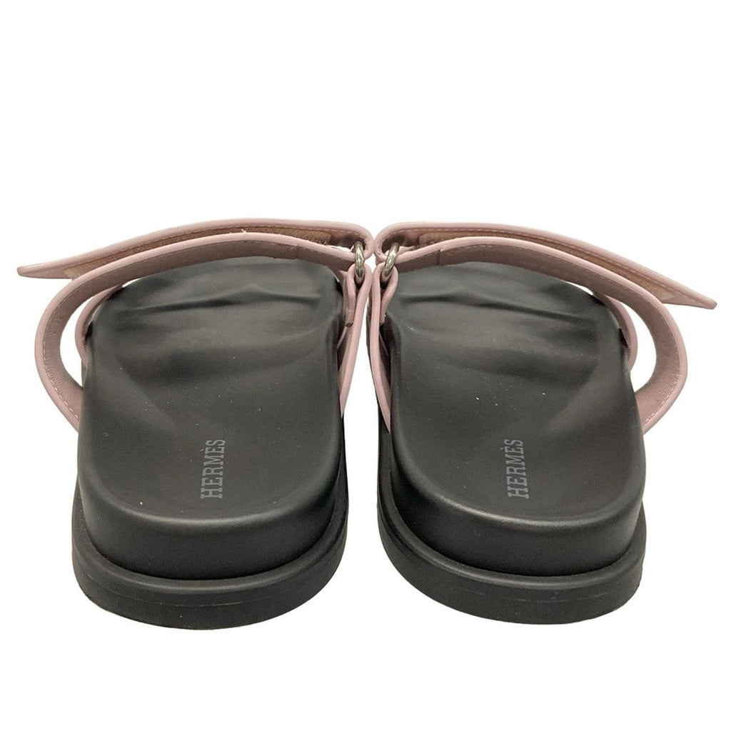 Hermes Sandals 36 Chypre Rose Cancan Leather — view 7