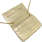 Chanel Wallet Gold Chain Wave Stitch Shoulder — view 3