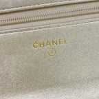 Chanel Wallet Gold Chain Wave Stitch Shoulder — view 6