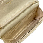 Chanel Wallet Gold Chain Wave Stitch Shoulder — view 4