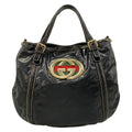 Gucci Tote Brit Black Leather