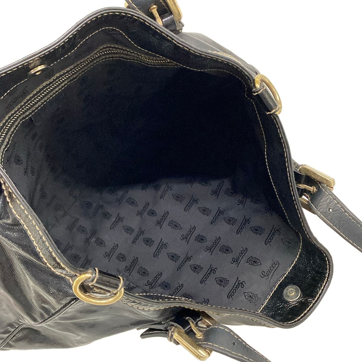 Gucci Tote Brit Black Leather — view 7