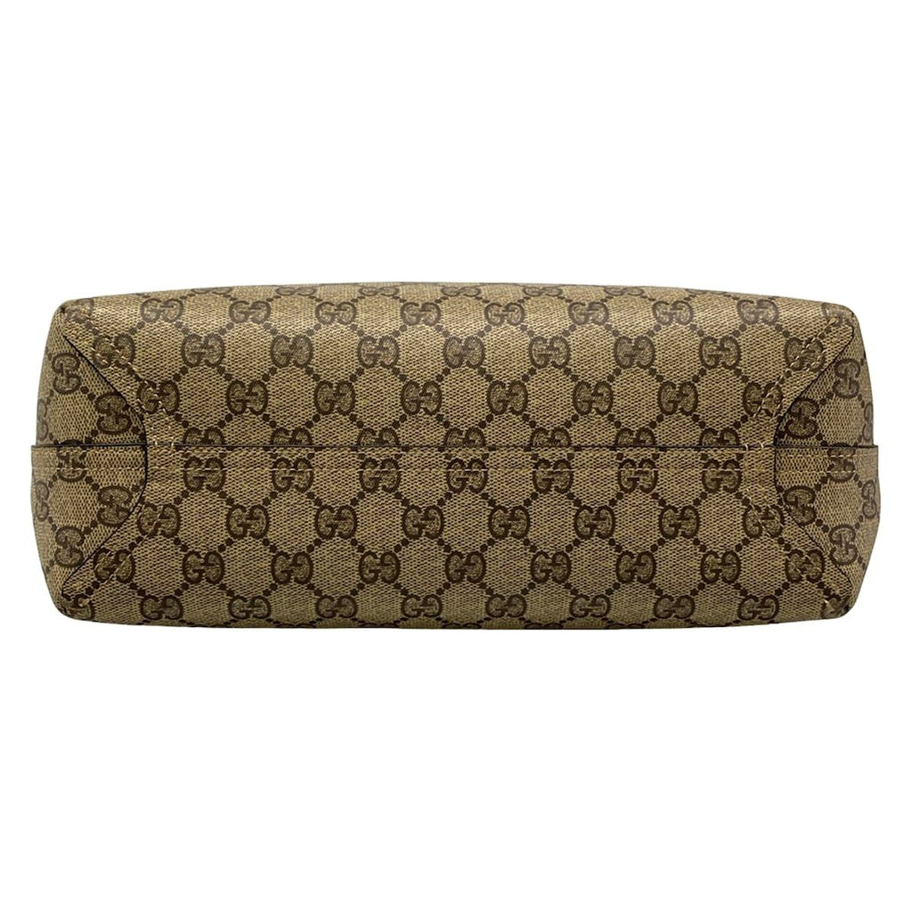 Gucci Tote GG Leather Small Black Beige Dark Brown Reversible — view 5