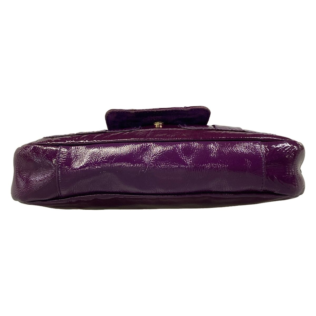Saint Laurent Rive Gauche Shoulder Bag Purple Chain Leather — view 5