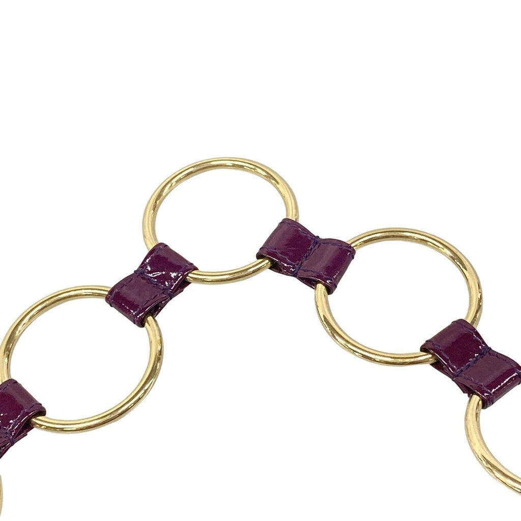 Saint Laurent Rive Gauche Shoulder Bag Purple Chain Leather — view 9
