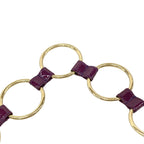 Saint Laurent Rive Gauche Shoulder Bag Purple Chain Leather — view 9