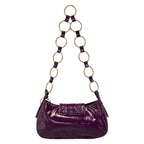 Saint Laurent Rive Gauche Shoulder Bag Purple Chain Leather — view 3