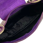 Saint Laurent Rive Gauche Shoulder Bag Purple Chain Leather — view 7