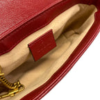 Gucci Shoulder Bag Marmont Black Red Chain Leather — view 7