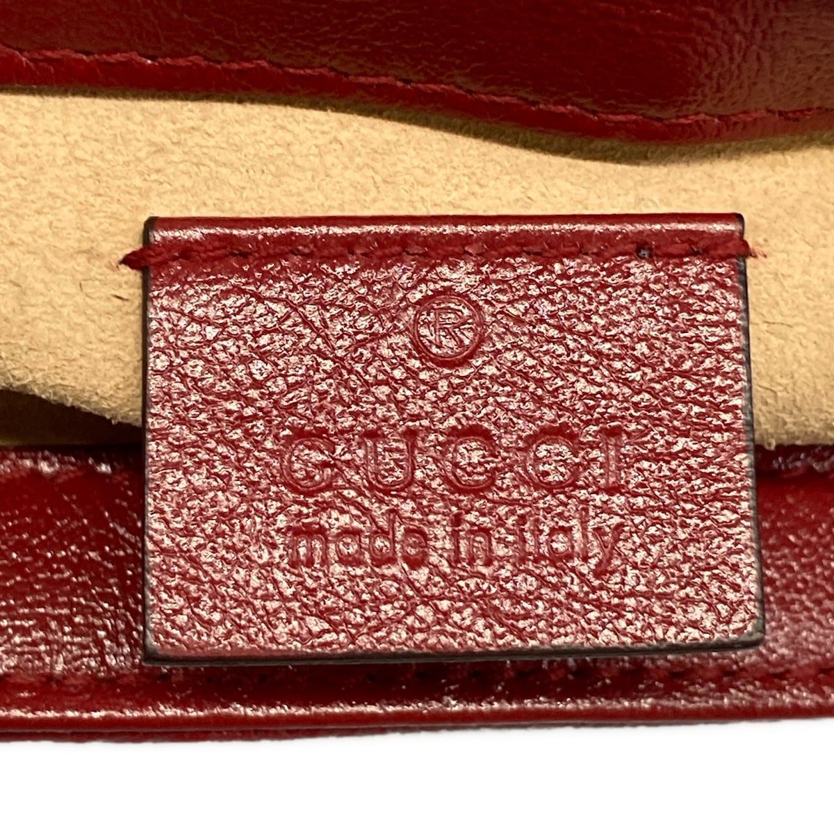 Gucci Shoulder Bag Marmont Black Red Chain Leather — view 8