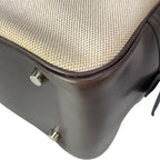 Hermes Handbag Plume 32 Ivory Dark Brown Silver — view 9