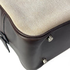 Hermes Handbag Plume 32 Ivory Dark Brown Silver — view 6