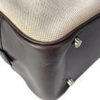 Hermes Handbag Plume 32 Ivory Dark Brown Silver — view 8