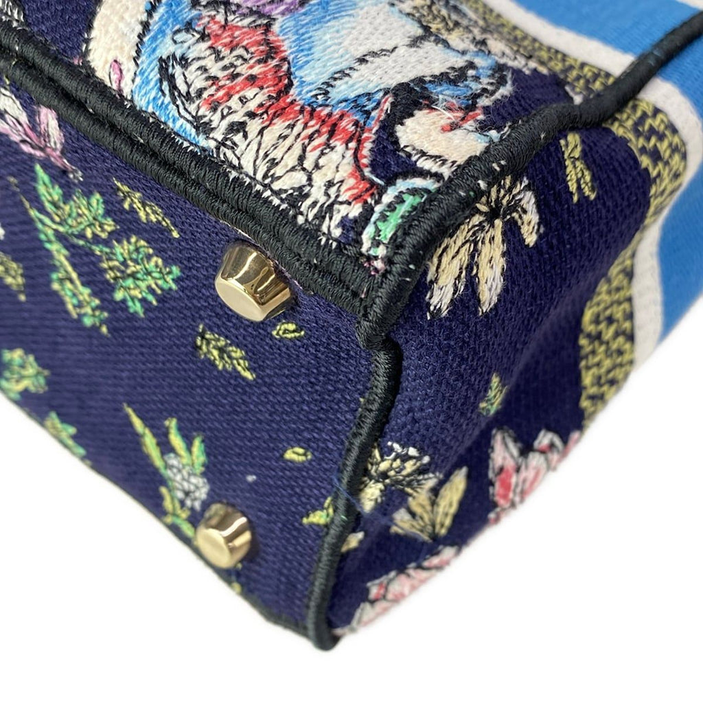 Dior Handbag Light Bag Dark Navy Blue Multi — view 7