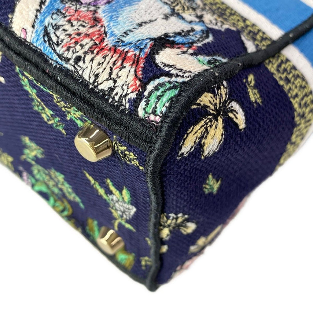 Dior Handbag Light Bag Dark Navy Blue Multi — view 9