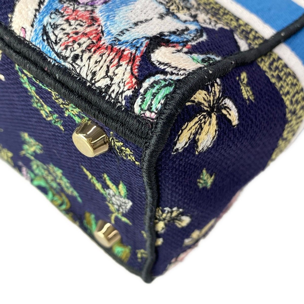 Dior Handbag Light Bag Dark Navy Blue Multi — view 9