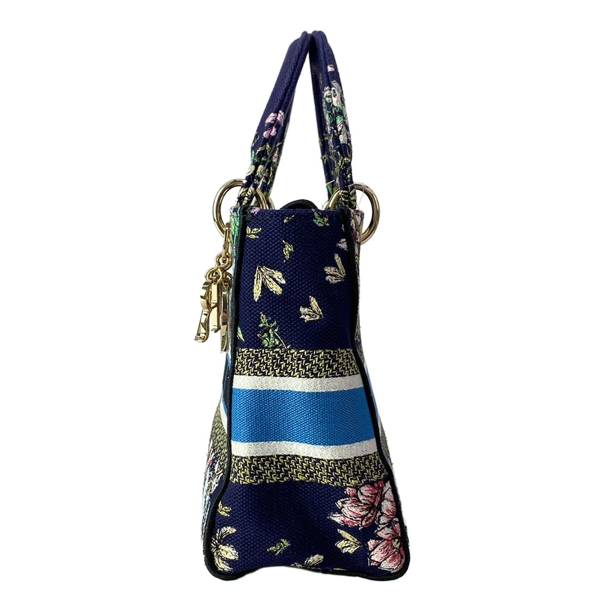 Dior Handbag Light Bag Dark Navy Blue Multi — view 4