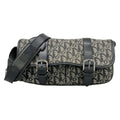 Dior Shoulder Bag Trotter Black Ivory Dark Gray Leather