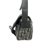 Dior Shoulder Bag Trotter Black Ivory Dark Gray Leather — view 4