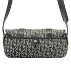 Dior Shoulder Bag Trotter Black Ivory Dark Gray Leather — view 3