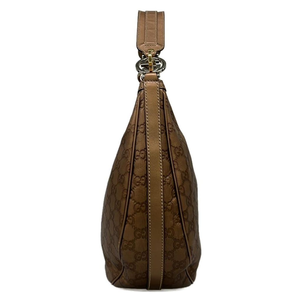 Gucci Shoulder Bag GG Twinsguccissima Line Blanc Leather — view 2