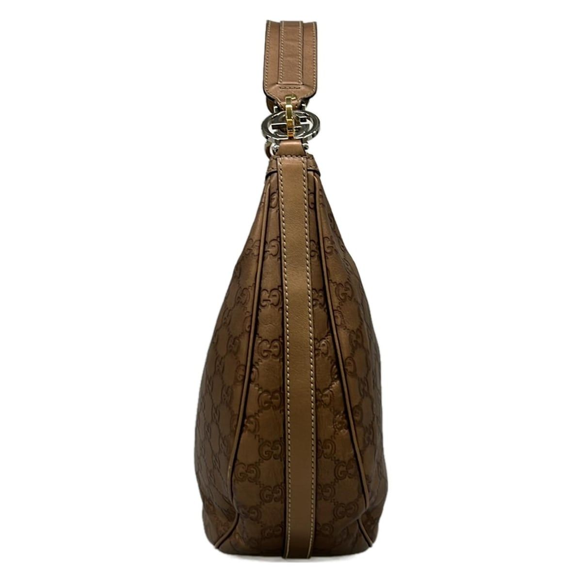 Gucci Shoulder Bag GG Twinsguccissima Line Blanc Leather — view 2