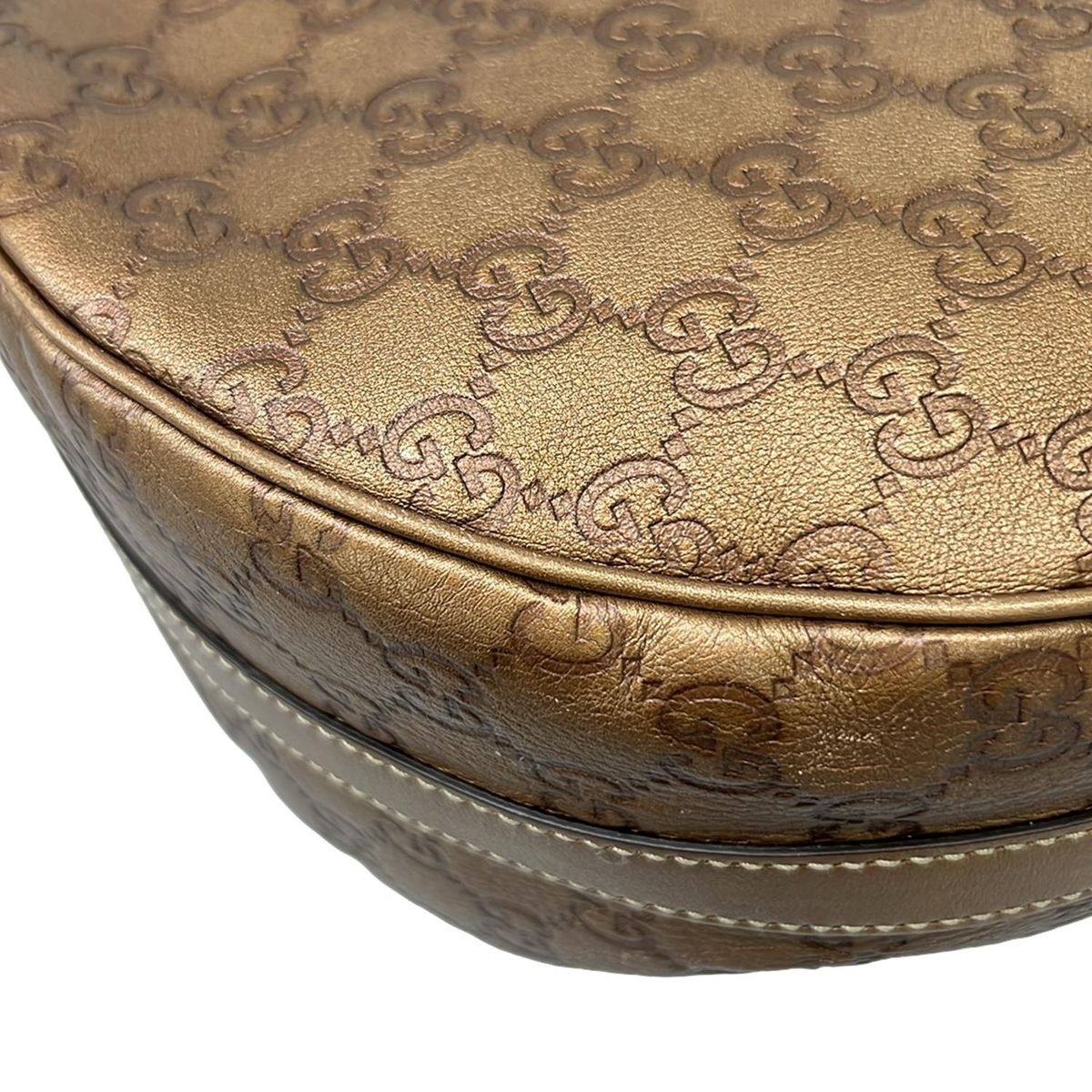 Gucci Shoulder Bag GG Twinsguccissima Line Blanc Leather — view 6