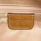Dior Handbag Trotter Romantic Ivory Beige Brown Ribbon Leather — view 8