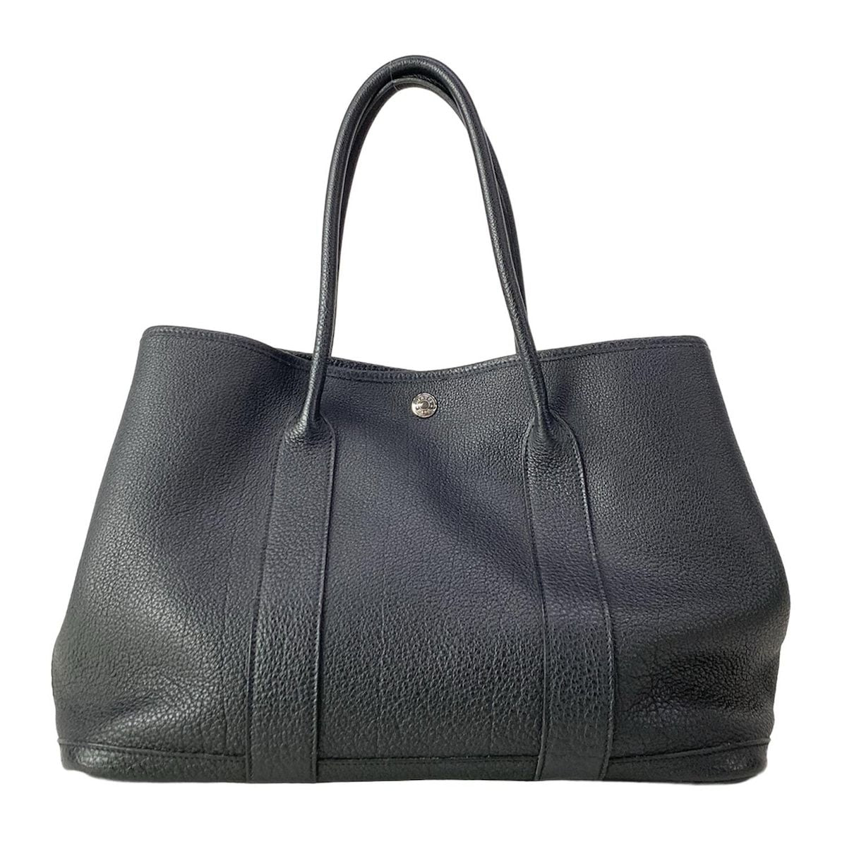 Hermes Tote Garden Party PM Black Silver