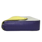 Louis Vuitton Wallet Epi Pochette Felicie Yellow Light Gray Purple Leather — view 9