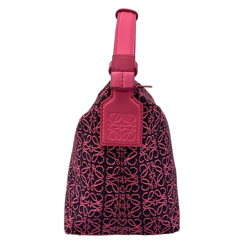 Loewe Handbag Cubby Bag Small Pink Black Anagram Leather — view 2