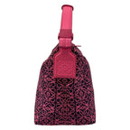 Loewe Handbag Cubby Bag Small Pink Black Anagram Leather — view 2