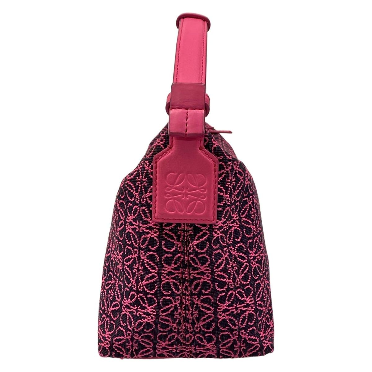 Loewe Handbag Cubby Bag Small Pink Black Anagram Leather — view 2